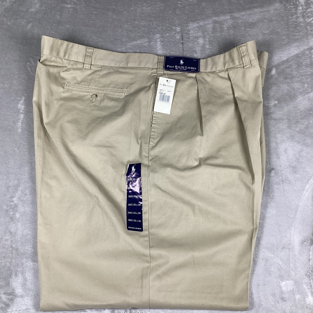 Polo Ralph Lauren Hammond NWT Khaki 52B X30 Double Pleated Dress Y2K Deadstock